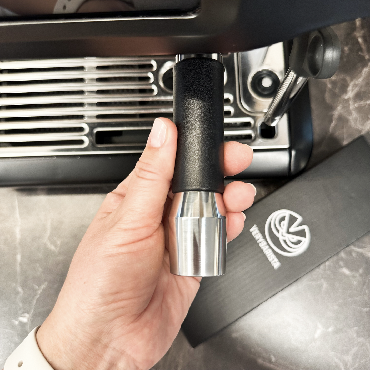 Verybarista 54 mm Bottomless Portafilter with IMS Convex Filter Basket