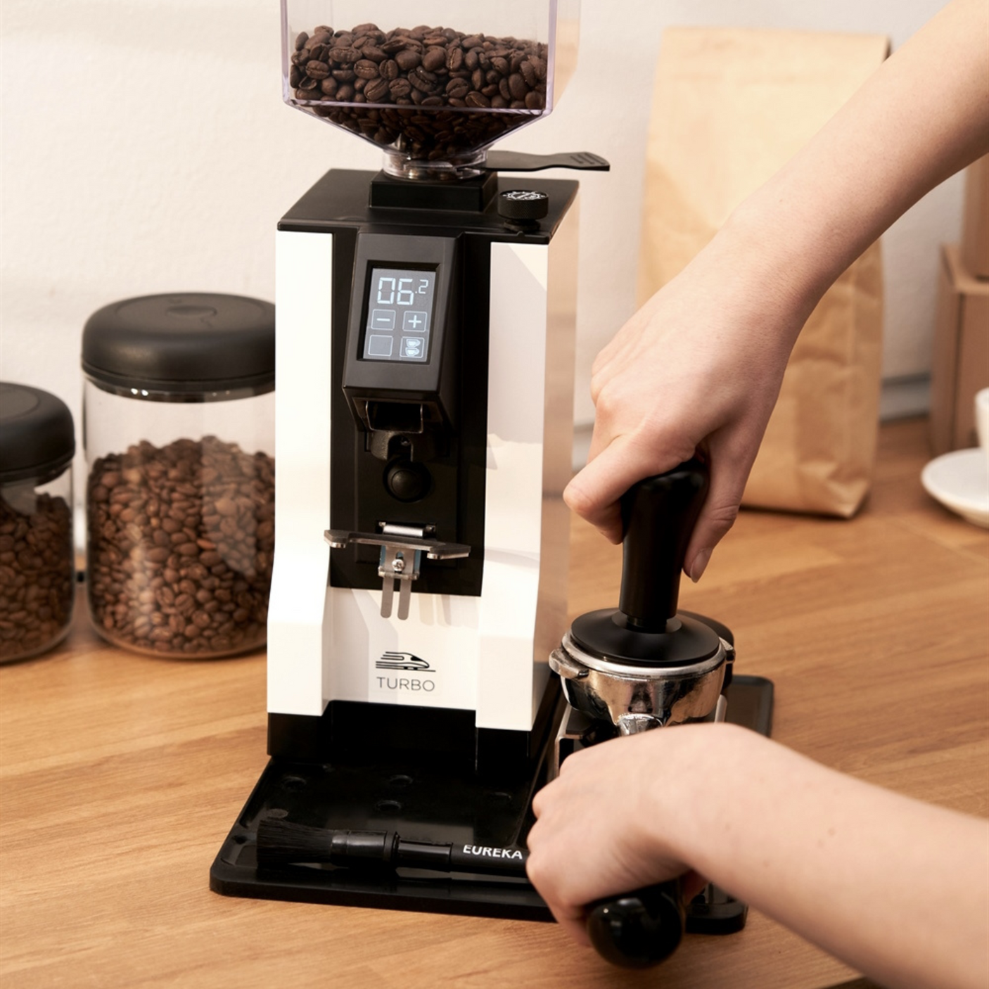 58mm Dynamometric Easy Tamper, Schwarz