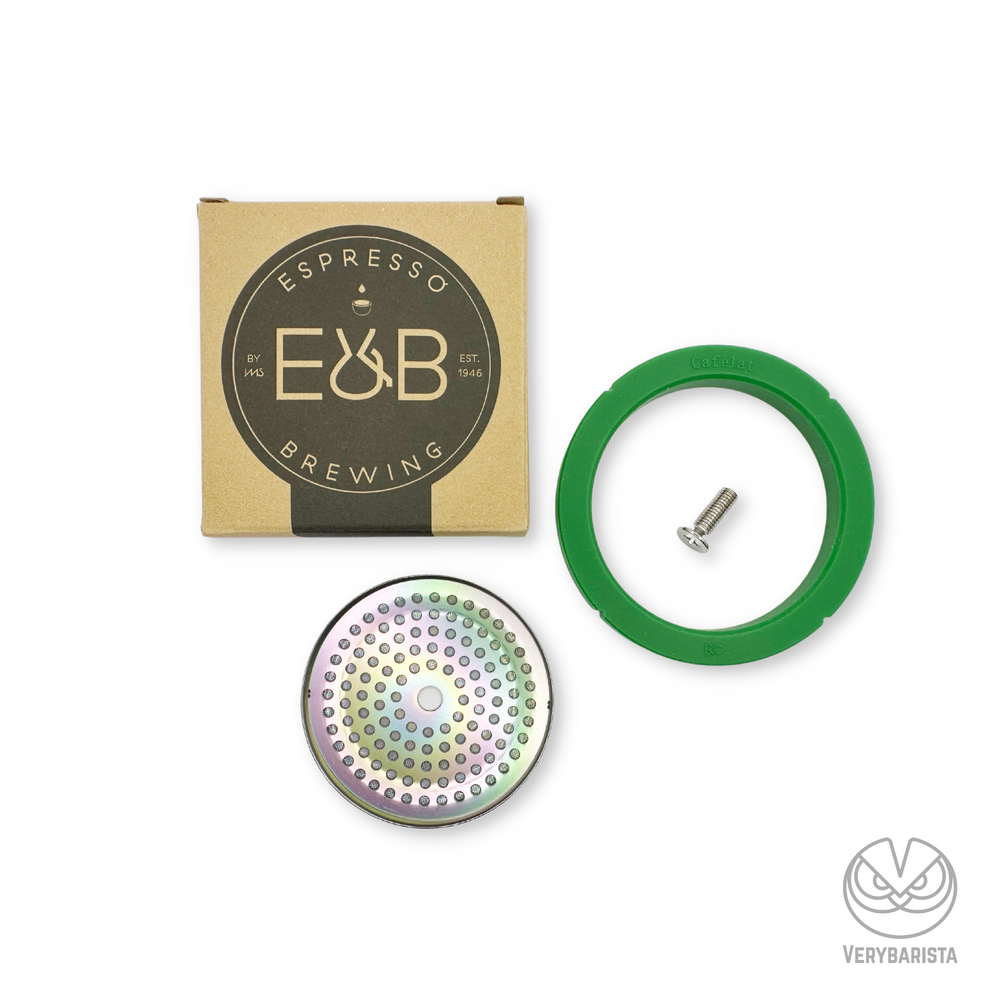 TUNE UP KIT für RANCILIO SILVIA: E&B Lab Nanotech Reinforced Shower Screen, Silikondichtung, Edelstahlschraube