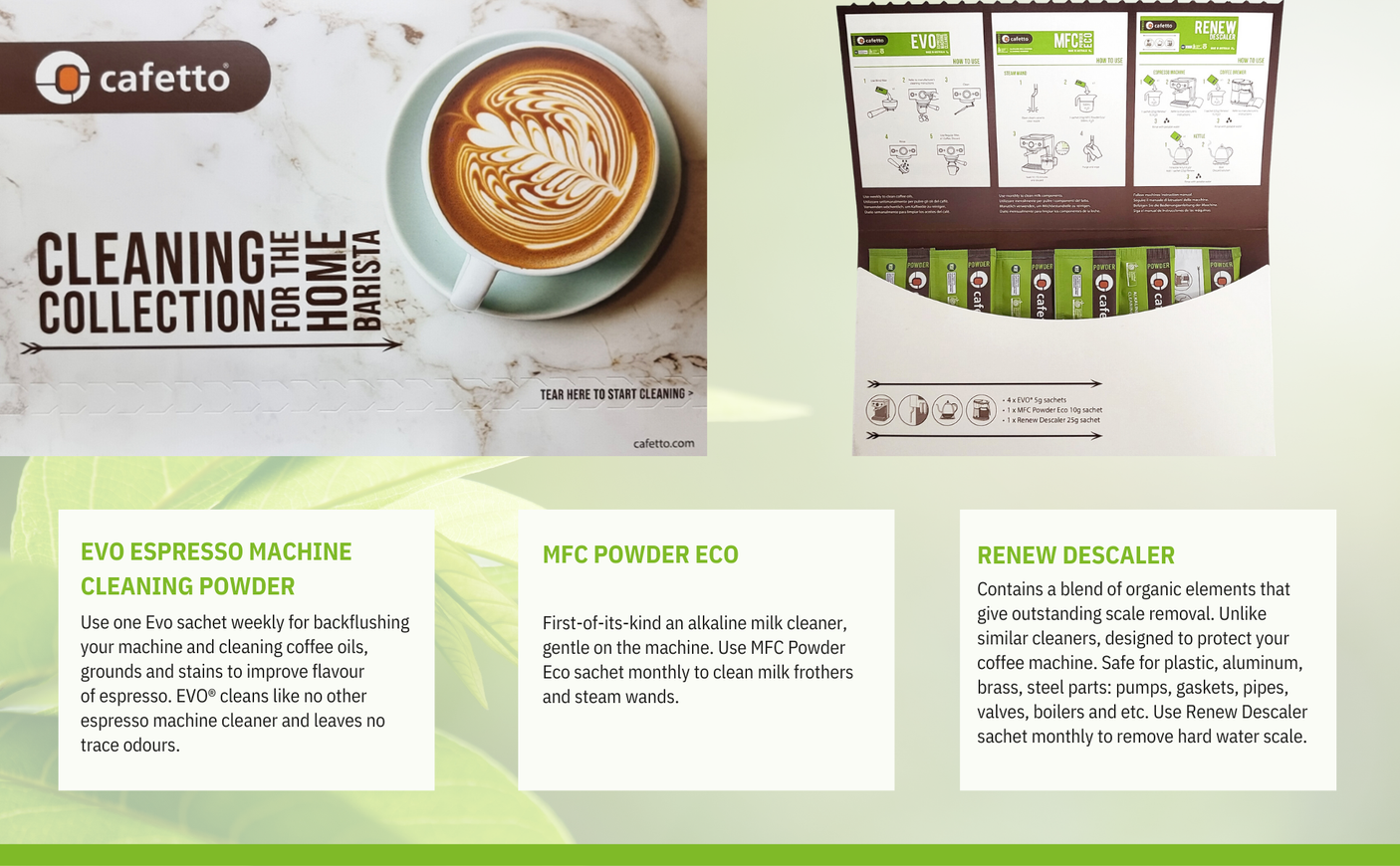 Reinigungssammlung für den Home Barista