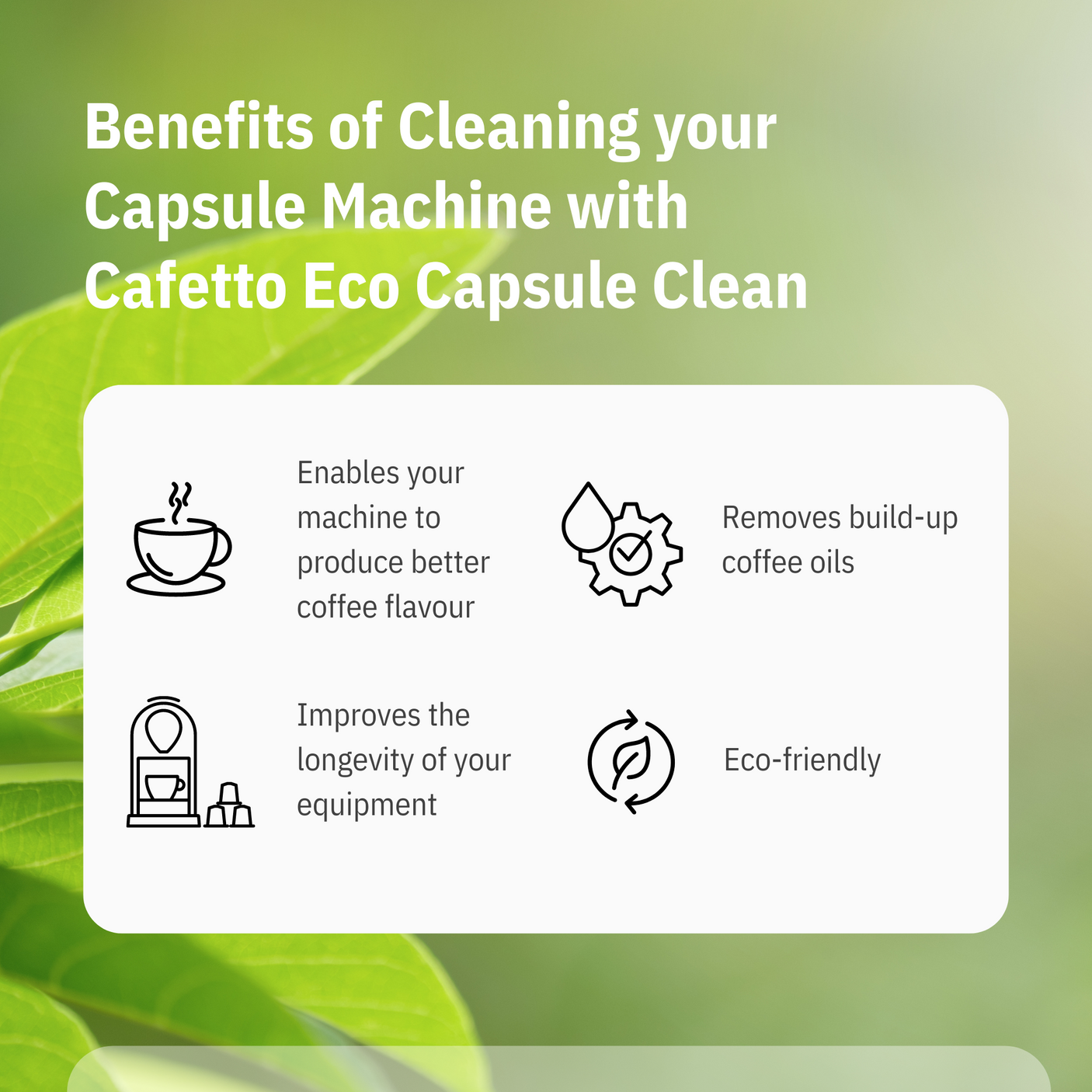 Eco Capsule Cleaner für Nespresso Kaffeemaschinen