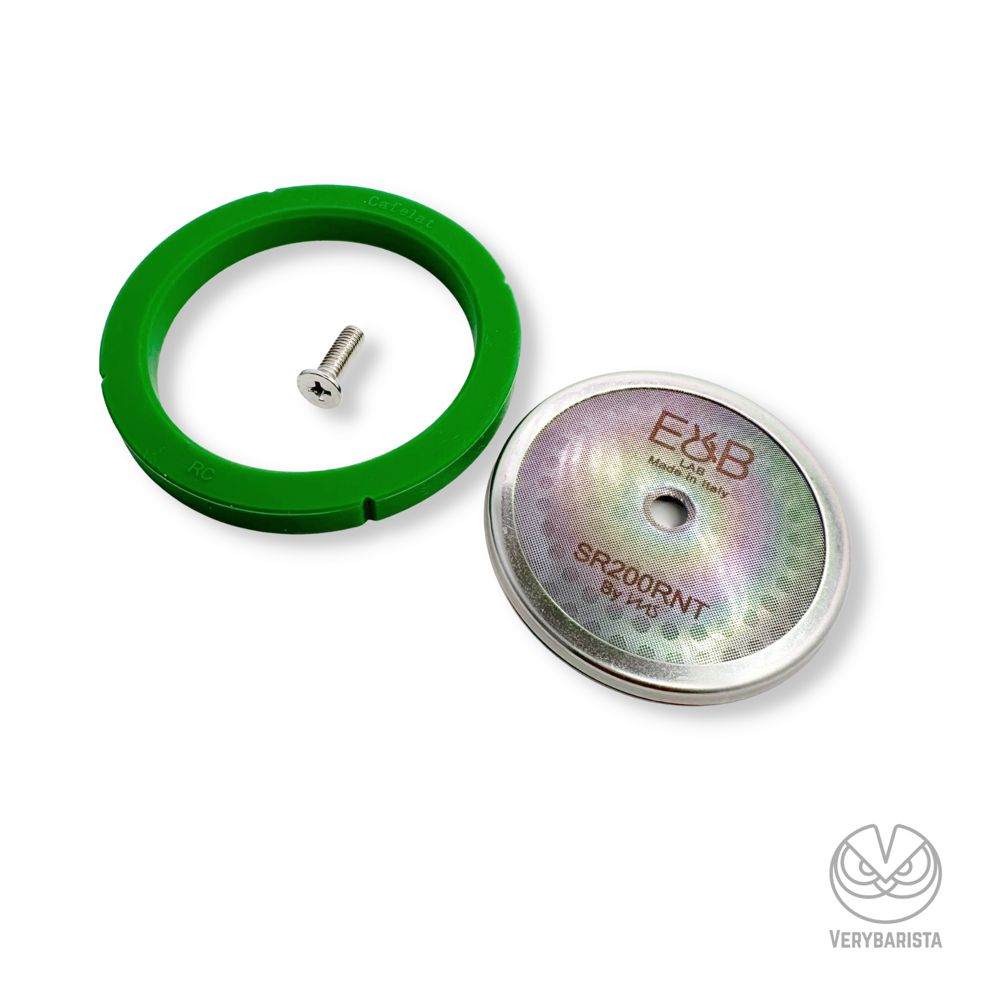 TUNE UP KIT für RANCILIO SILVIA: E&B Lab Nanotech Reinforced Shower Screen, Silikondichtung, Edelstahlschraube