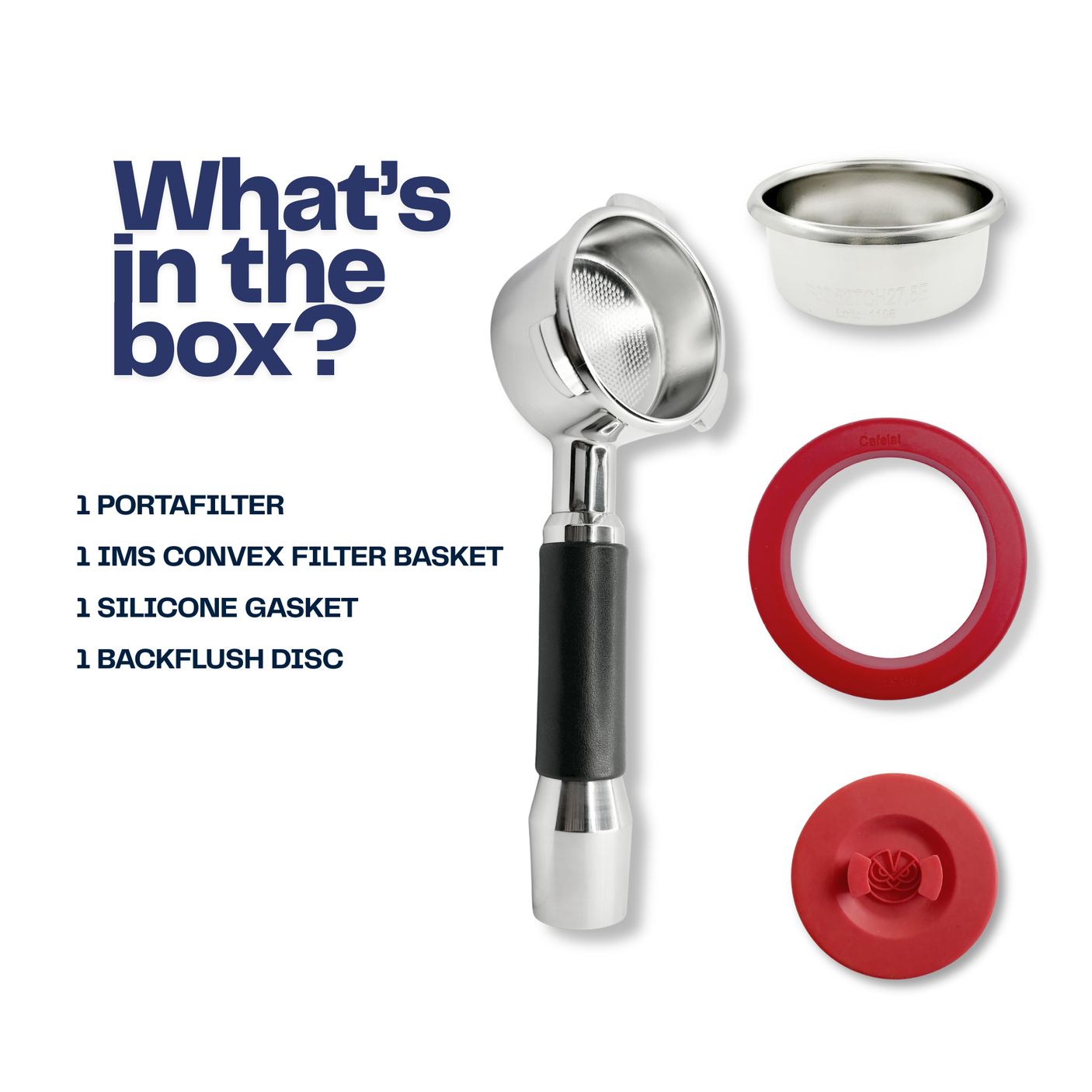 Verybarista 54 mm Bottomless Portafilter with IMS Convex Filter Basket