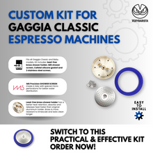 Load image into Gallery viewer, GAGGIA TUNE UP KIT: IMS Precision Shower Screen, Brass Shower Holder, Silicone Gasket, Screws
