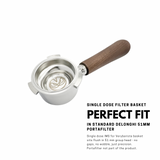 Single dose filter basket with portafilter for Delonghi espresso machine