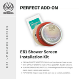 E61 Shower Screen Installation Kit with components on a white background